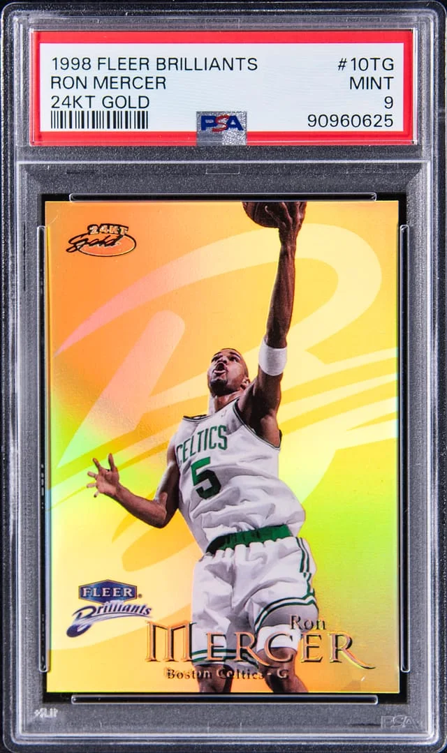 1998-99 Fleer Brilliants Ron Mercer 24KT Gold #10TG card image