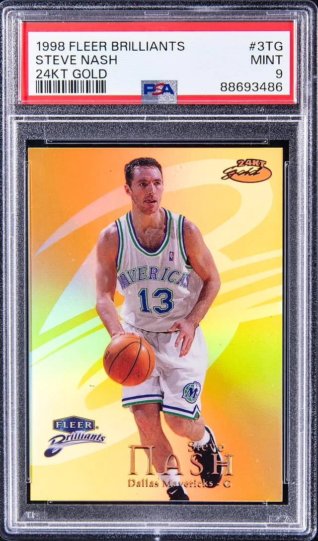 1998-99 Fleer Brilliants Steve Nash 24KT Gold #3TG card image