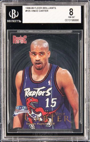 1998-99 Fleer Brilliants Vince Carter #105 card image
