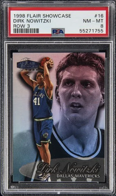 1998-99 Fleer Flair Showcase Dirk Nowitzki Row 3 #16 card image