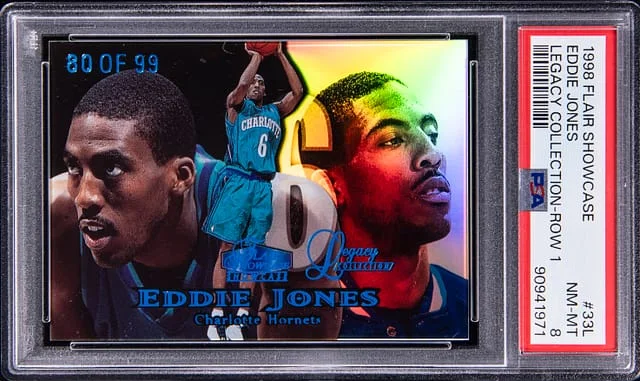 1998-99 Fleer Flair Showcase Eddie Jones Legacy Collection Row 1 #33L card image