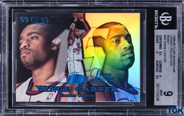 1998-99 Fleer Flair Showcase Vince Carter Legacy Collection Row 1 #25 card image