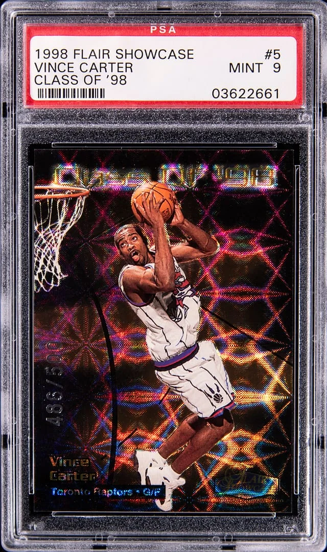 1998-99 Fleer Flair Showcase Vince Carter Class of '98 #5 card image