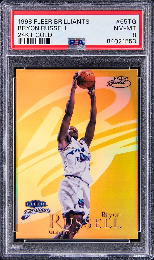 1998-99 Fleer Gold Byron Russell #24KT card image