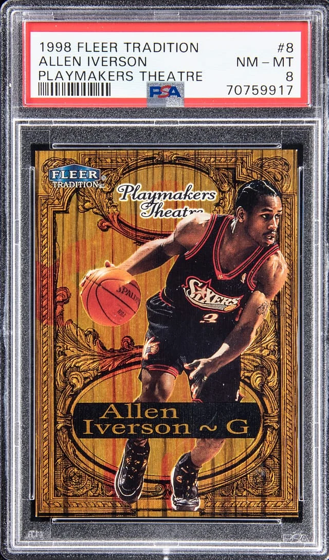 1998-99 Fleer Tradition Allen Iverson Playmakers Theatre #8 card image