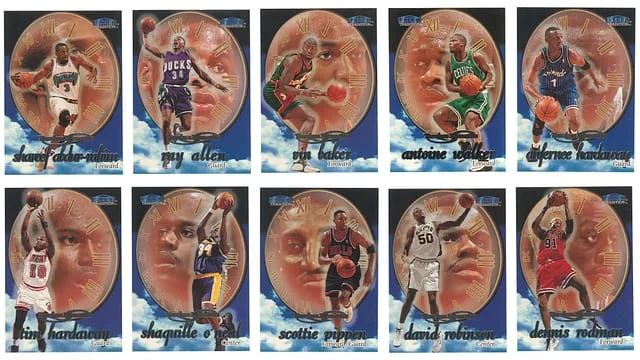 1998-99 Fleer Tradition Basketball Timeless Memories Complete Set (10 Cards) - Featuring Shaquille O'Neal, David Robinson, and Scottie Pippen #no-number card image
