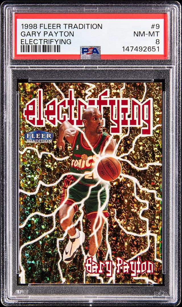 1998-99 Fleer Tradition Gary Payton Electrifying #9 card image