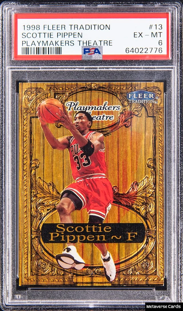 1998-99 Fleer Tradition Scottie Pippen Playmakers Theatre #13PT card image