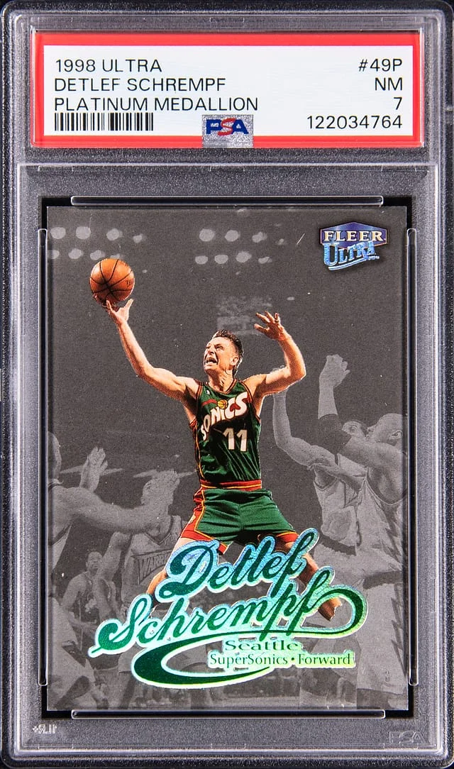 1998-99 Fleer Ultra Detlef Schrempf Platinum Medallion #49P card image