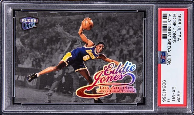 1998-99 Fleer Ultra Eddie Jones Platinum Medallion #52P card image