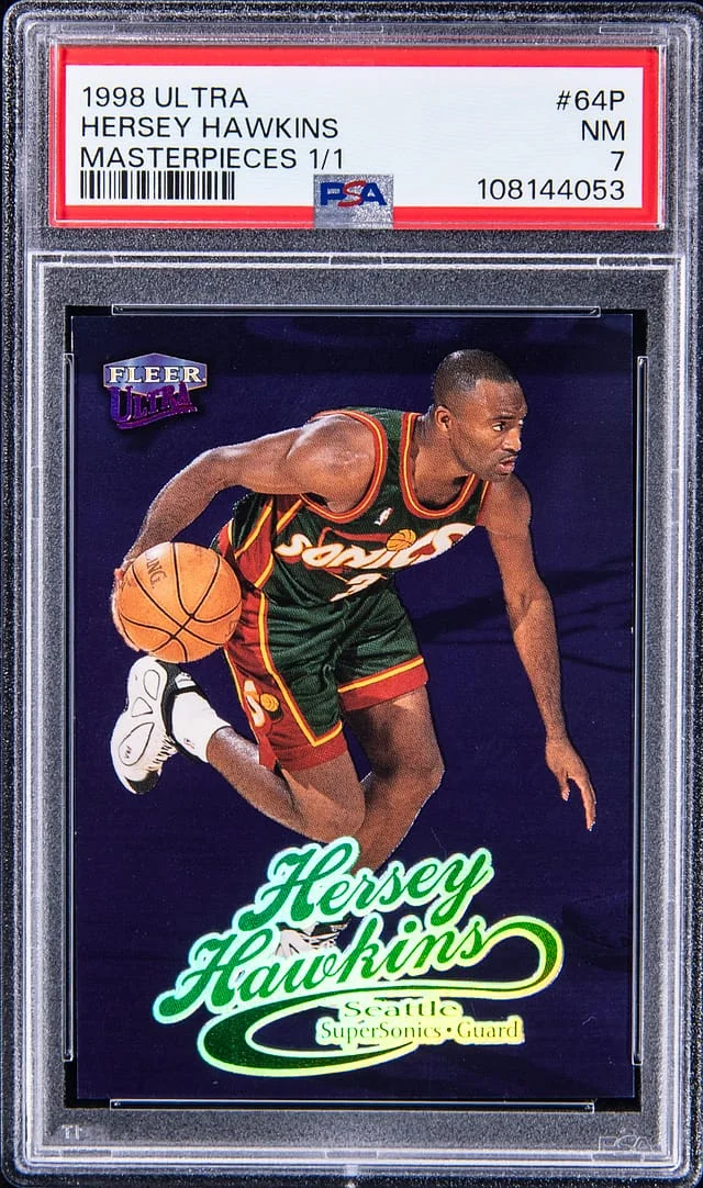 1998-99 Fleer Ultra Hersey Hawkins Masterpieces #64P card image