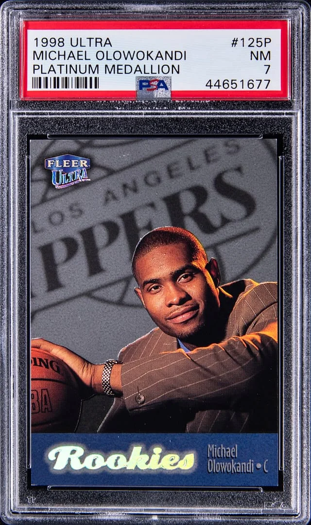 1998-99 Fleer Ultra Michael Olowokandi Platinum Medallion #125P card image