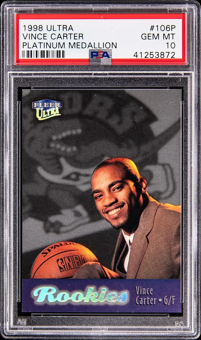 1998-99 Fleer Ultra Vince Carter Platinum Medallion #106P card image