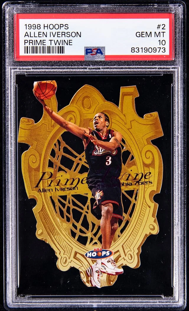 1998-99 Panini Hoops Allen Iverson Prime Twine #2 card image