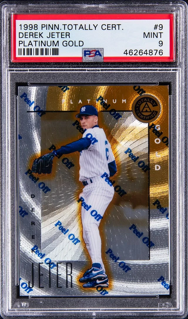 1998-99 Pinnacle Derek Jeter Totally Certified Platinum Gold #9 card image