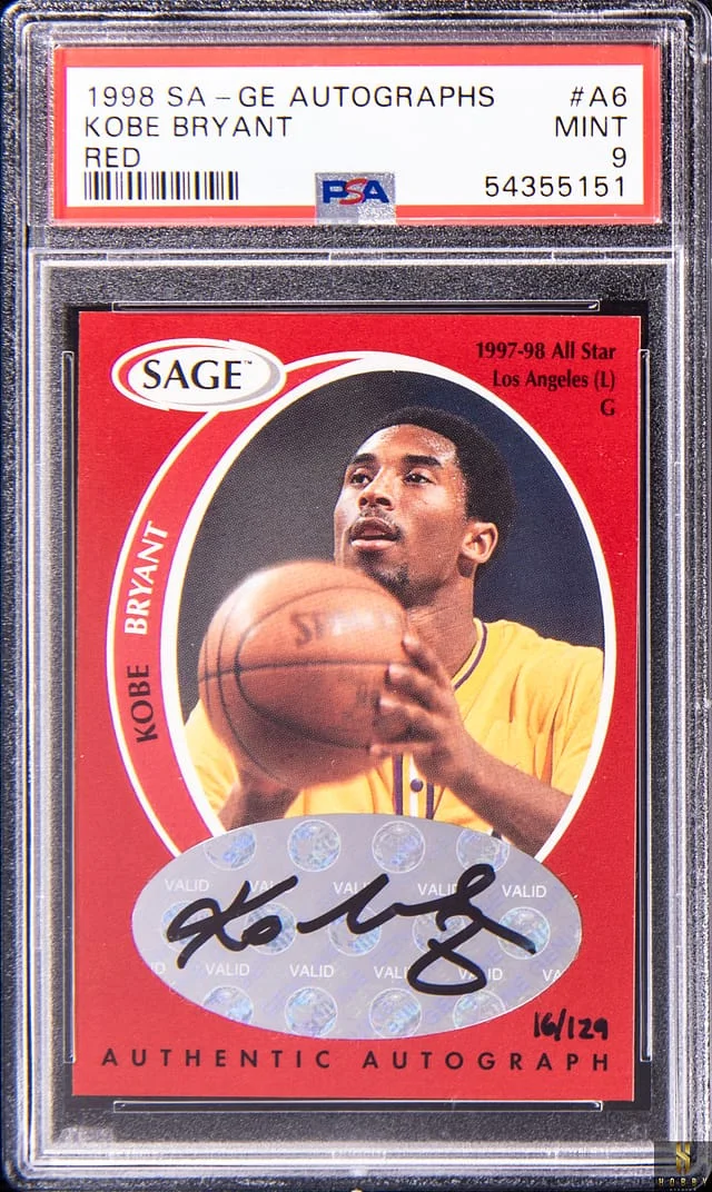 1998-99 Sage Autograph Red Kobe Bryant #A6 card image