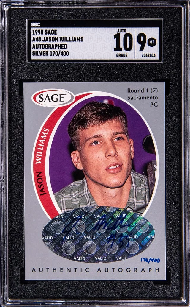 1998-99 Sage Autograph Silver Jason Williams #A48 card image