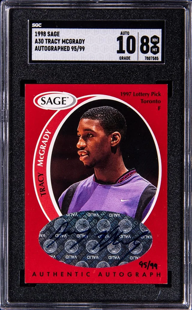 1998-99 Sage Autographed Tracy McGrady #A30 card image