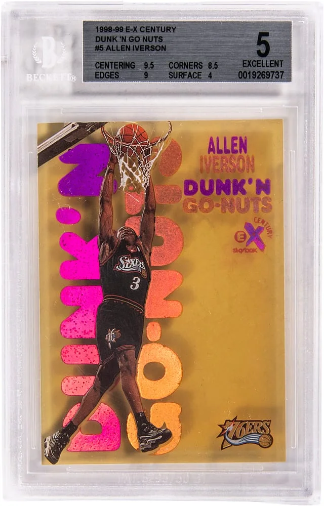 1998-99 SkyBox E-X Allen Iverson Century Dunk 'N Go Nuts #5 card image