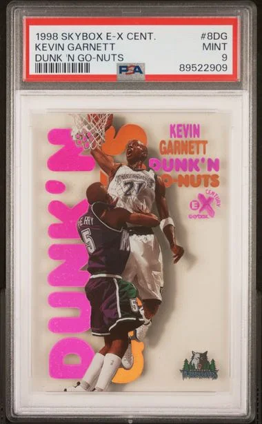 1998-99 SkyBox E-X Kevin Garnett Century Dunk 'N Go-Nuts #8DG card image