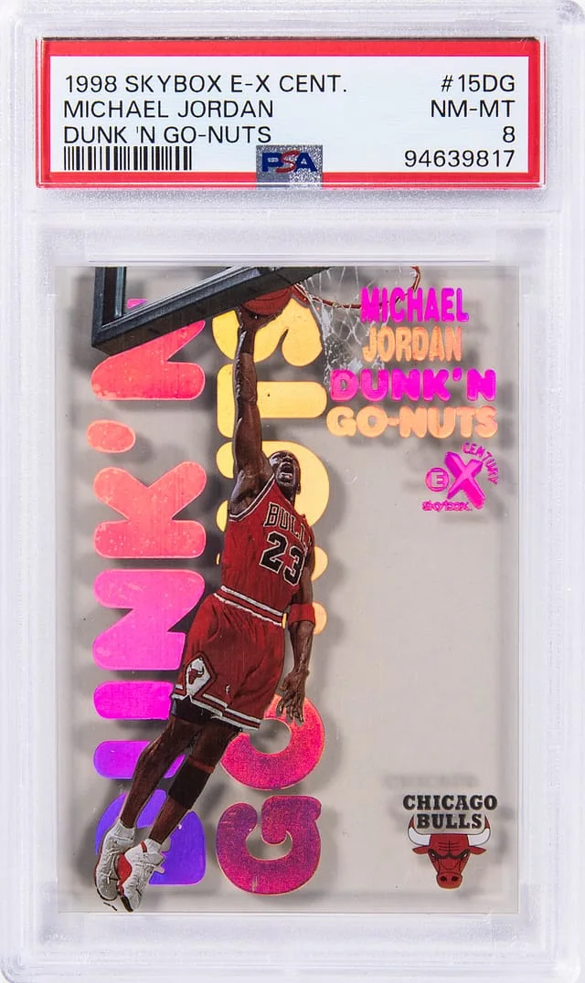 1998-99 SkyBox E-X Michael Jordan Century Dunk 'N Go-Nuts #15-DG card image