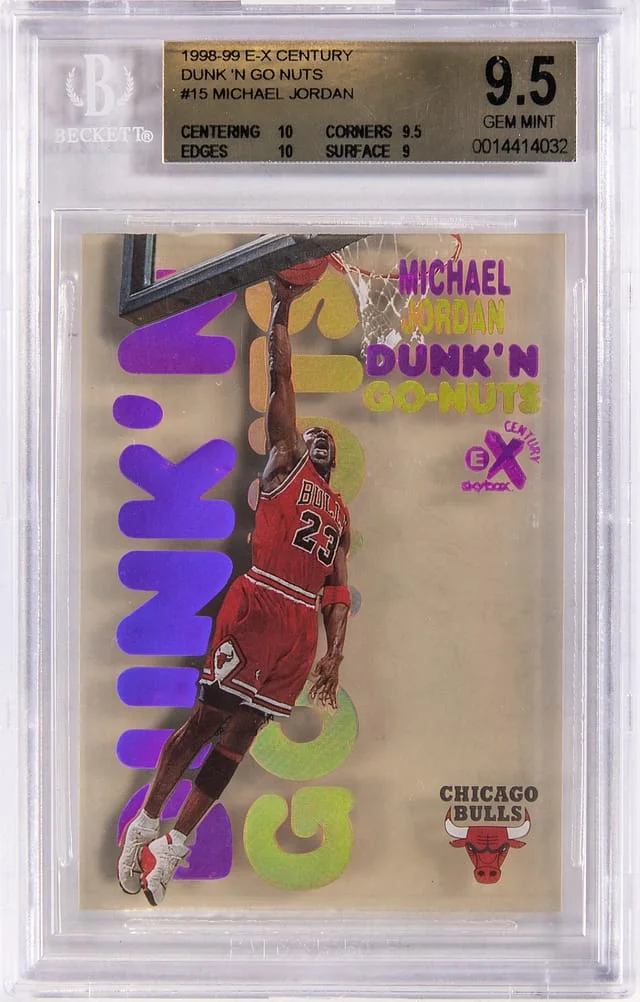 1998-99 SkyBox E-X Michael Jordan Century Dunk 'N Go Nuts #15 card image