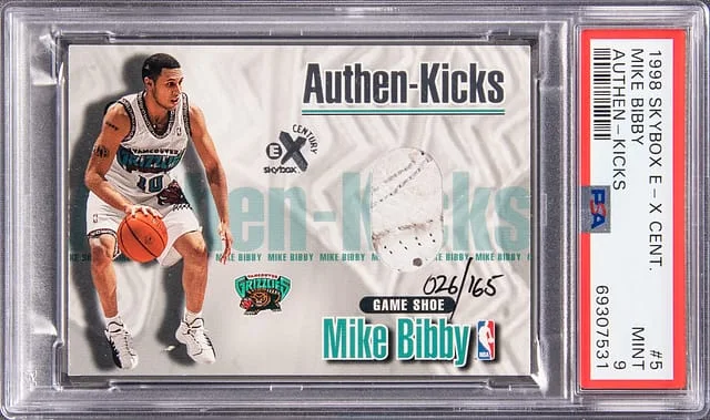1998-99 SkyBox E-X Mike Bibby Century Authen-Kicks #5 card image