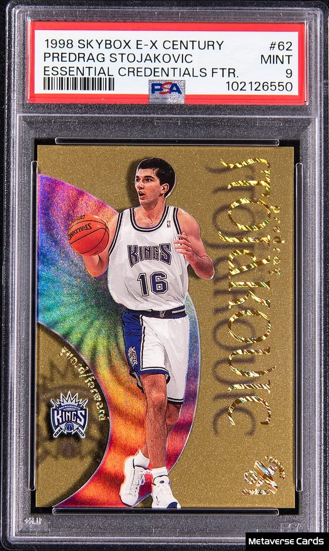 1998-99 SkyBox E-X Predrag Peja Stojakovic Century Essential Credentials Future #62 card image