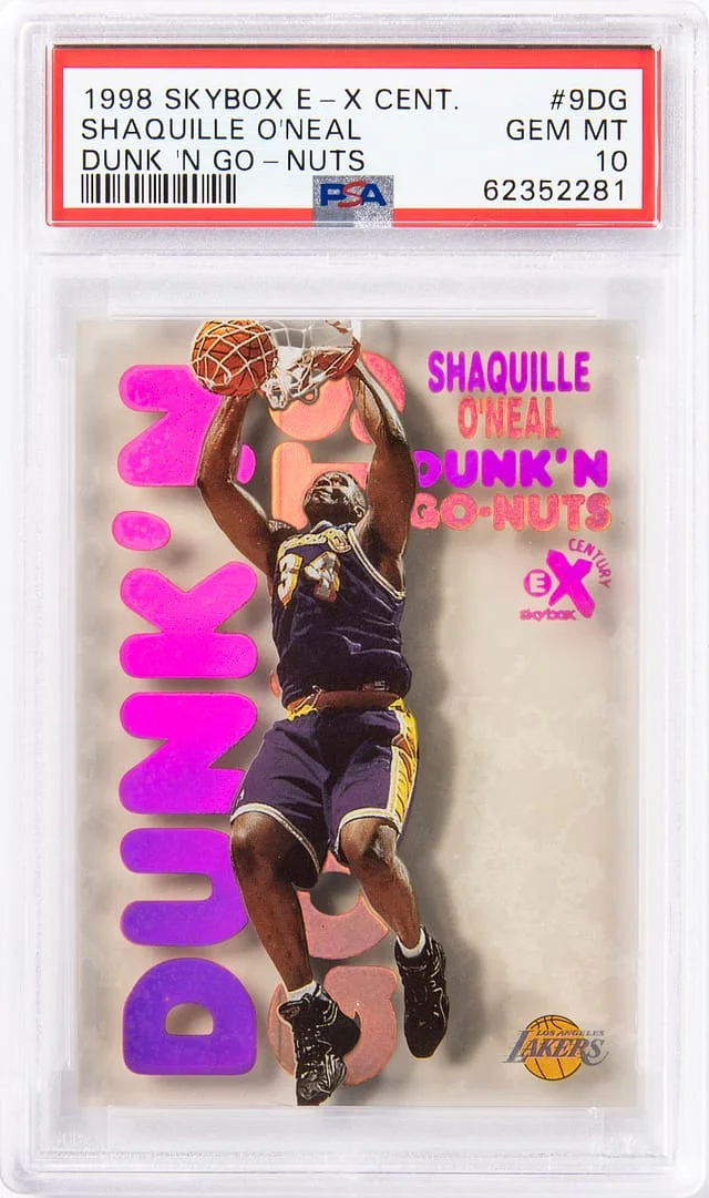 1998-99 SkyBox E-X Shaquille O'Neal Century Dunk 'N Go Nuts #9 card image