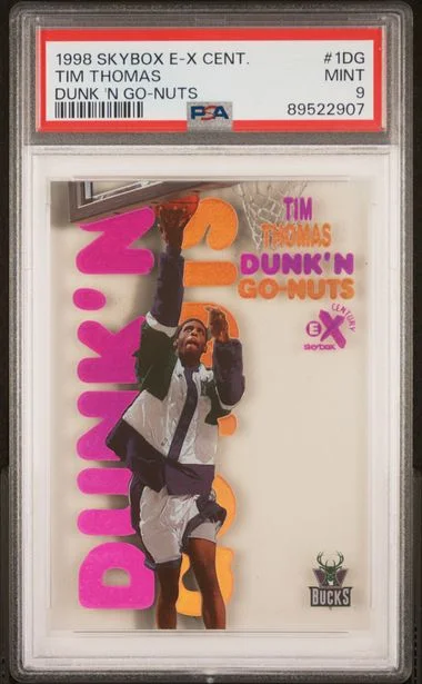 1998-99 SkyBox E-X Tim Thomas Century Dunk 'N Go-Nuts #1DG card image