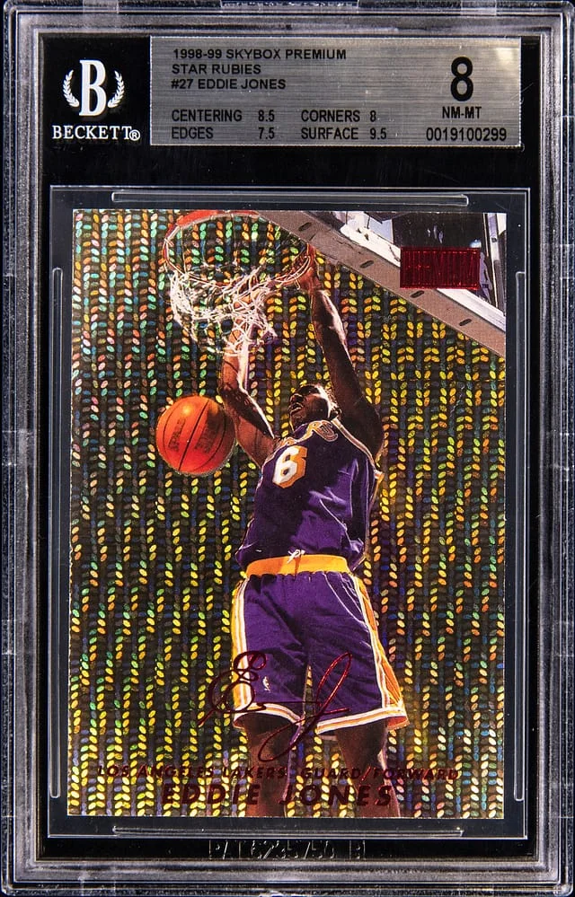 1998-99 SkyBox Eddie Jones Star Rubies #27 card image
