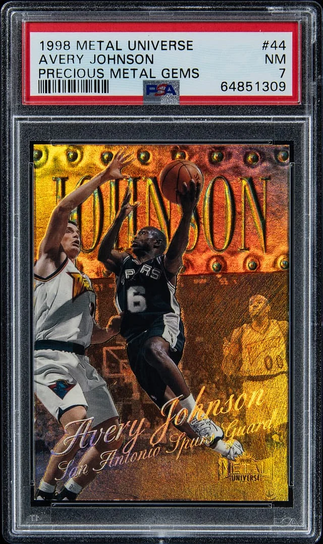 1998-99 SkyBox Metal Universe Avery Johnson Precious Metal Gems (PMG) #44 card image