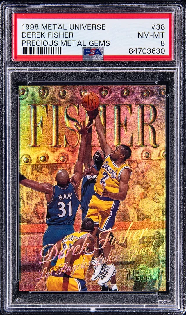 1998-99 SkyBox Metal Universe Derek Fisher Precious Metal Gems (PMG) #38 card image