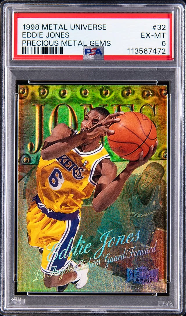 1998-99 SkyBox Metal Universe Eddie Jones Precious Metal Gems (PMG) #32 card image