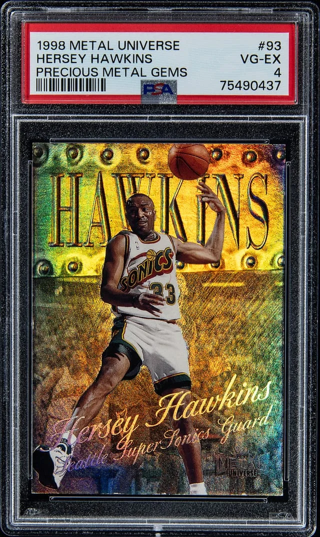 1998-99 SkyBox Metal Universe Hersey Hawkins Precious Metal Gems (PMG) #93 card image