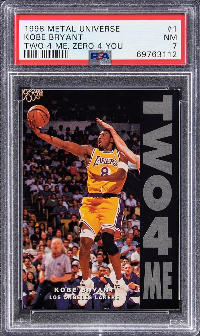 1998-99 SkyBox Metal Universe Kobe Bryant Two 4 Me, Zero 4 You #1 card image