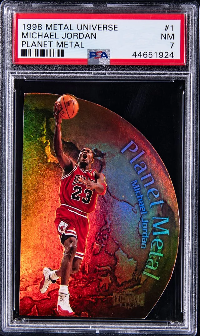 1998-99 SkyBox Metal Universe Michael Jordan Planet Metal #1PM card image