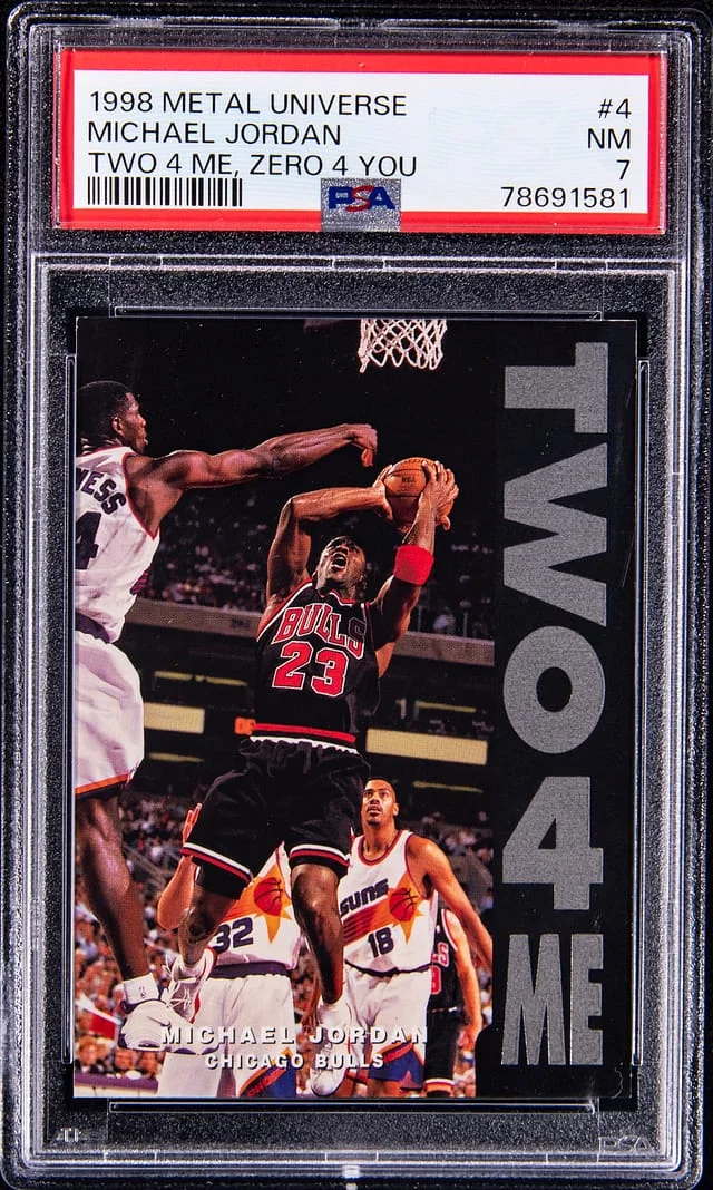 1998-99 SkyBox Metal Universe Michael Jordan Two 4 Me, Zero 4 You #4TZ card image