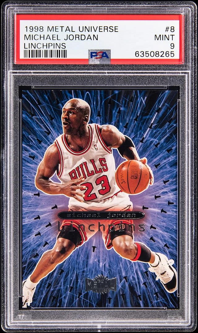 1998-99 SkyBox Metal Universe Michael Jordan Linchpins #8 card image
