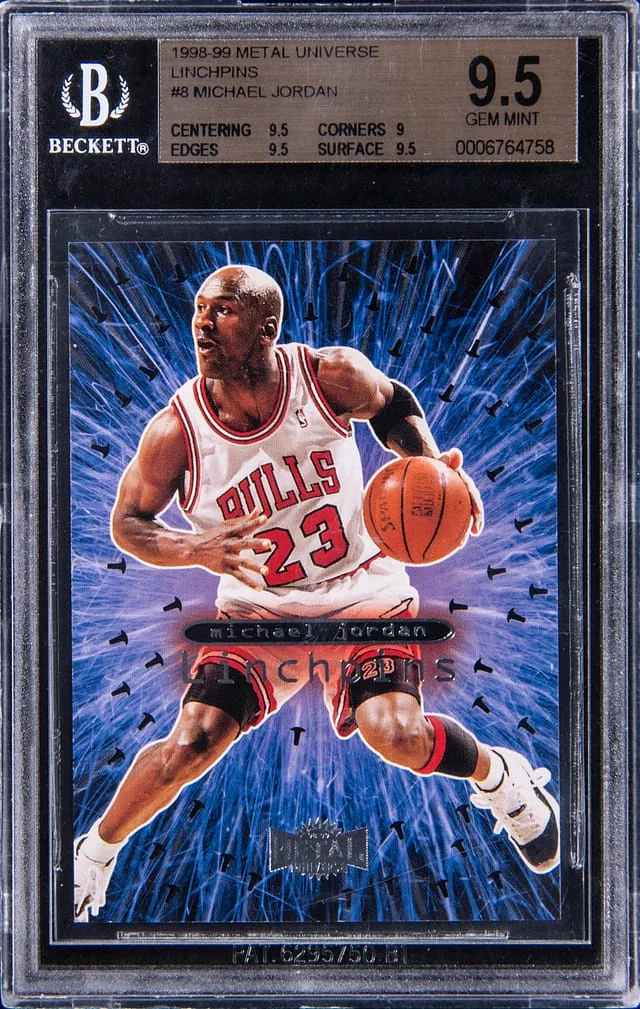 1998-99 SkyBox Metal Universe Michael Jordan Linchpins #8LP card image