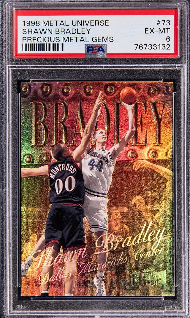 1998-99 SkyBox Metal Universe Shawn Bradley Precious Metal Gems (PMG) #73 card image