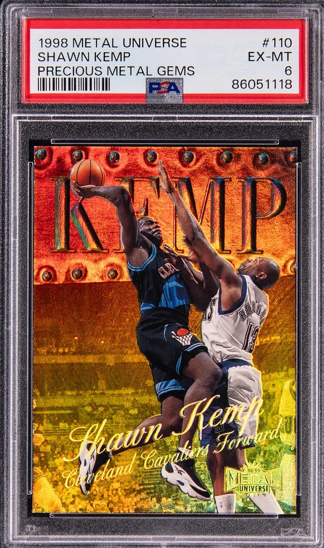 1998-99 SkyBox Metal Universe Shawn Kemp Precious Metal Gems (PMG) #110 card image