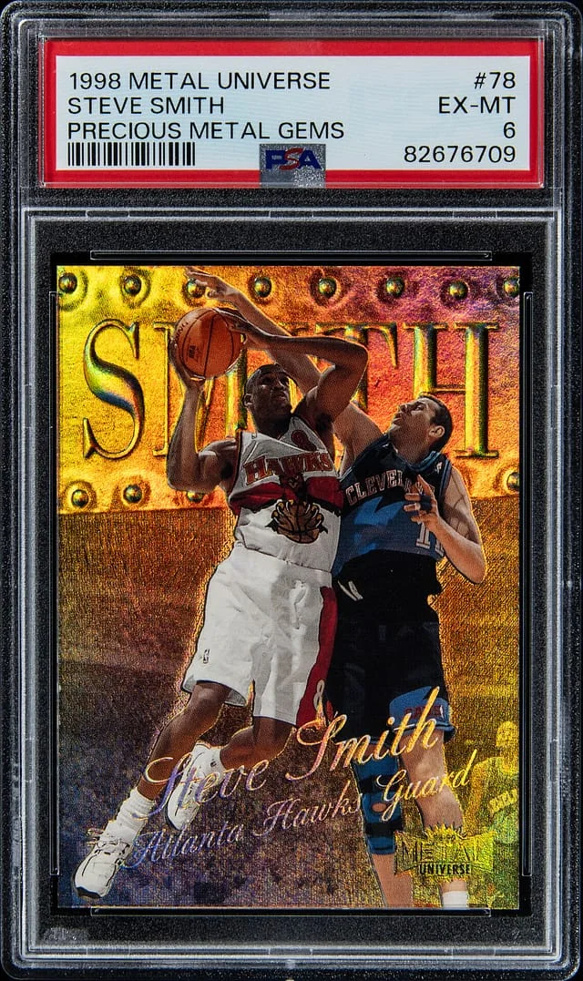 1998-99 SkyBox Metal Universe Steve Smith Precious Metal Gems (PMG) #78 card image