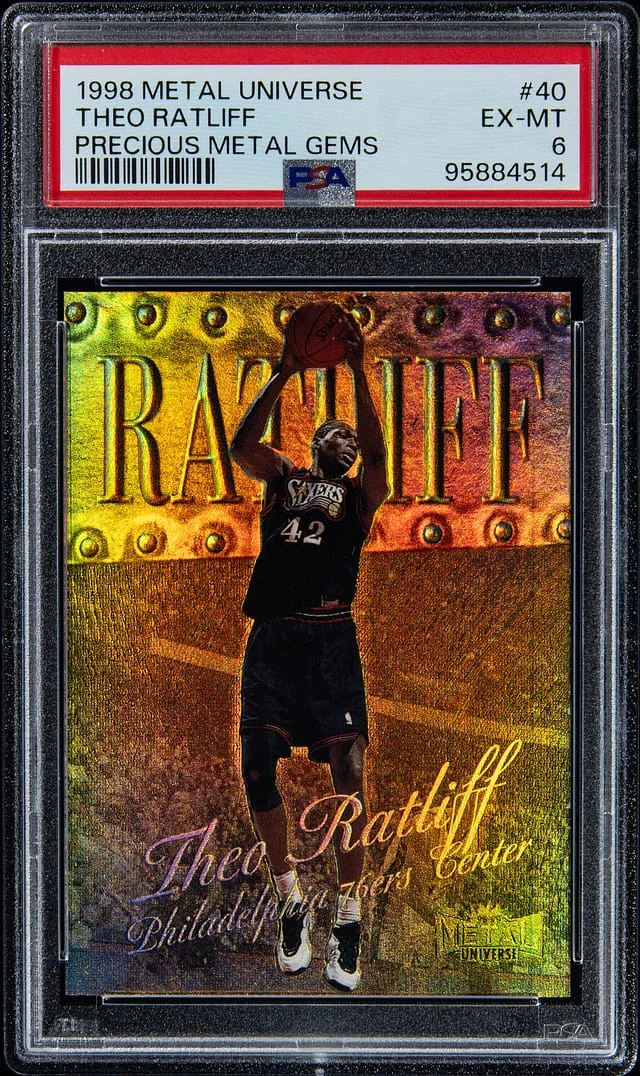 1998-99 SkyBox Metal Universe Theo Ratliff Precious Metal Gems (PMG) #40 card image