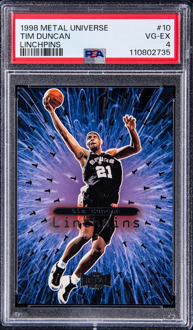 1998-99 SkyBox Metal Universe Tim Duncan Linchpins #10 card image