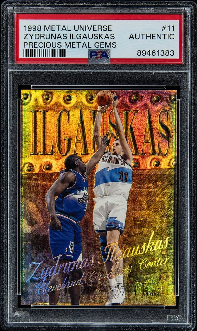 1998-99 SkyBox Metal Universe Zydrunas Ilgauskas Precious Metal Gems (PMG) #11 card image