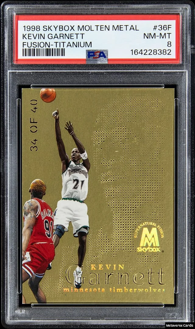 1998-99 SkyBox Molten Metal Kevin Garnett Fusion Titanium #36F card image