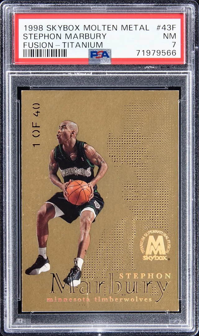 1998-99 SkyBox Molten Metal Stephon Marbury Fusion Titanium #43F card image