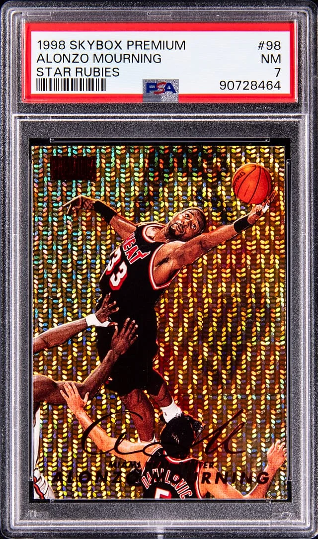 1998-99 SkyBox Premium Alonzo Mourning Star Rubies #98 card image