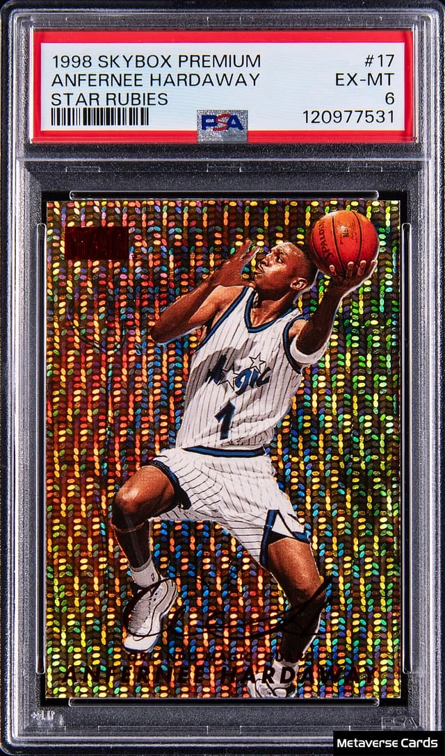 1998-99 SkyBox Premium Anfernee Hardaway Star Rubies #17 card image
